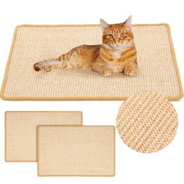 Cat Furniture Scratchers Scratcher Sisal Mat Board Scratch for Sharpen Nails Scraper s Tree scratching post Sofa Mats Protector 230327