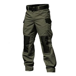 Men's Pants Men Military Tactical Cargo Pants Army Green Combat Trousers Multi Pockets Grey Uniform Paintball Airsoft Autumn Work Clothing 230327
