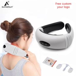 Massaging Neck Pillowws EMS Electric Massage Health Care Relax Neck Massager Relieve Pain Masajeador Terapia Fisioterapia Saude Pulse Body Antistress 230327