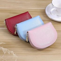 Card Holders Style Women Business Holder Pu Leather Wallet Bag Zipper Credit/id/bank Case Coin Purse