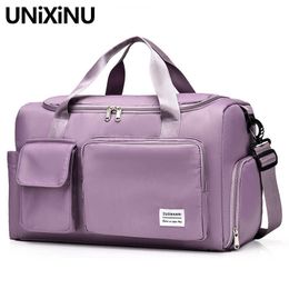 Duffel Bags UNIXINU Carry On Travel Duffle Bag Shoulder Weekender Overnight Bags with Shoe Compartment Sports Gym Tote Bags for Women J230327