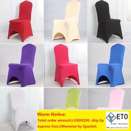 New Arrive Universal many colors choose spandex Wedding Party chair covers spandex lycra chair cover for Wedding Party Banquet arched style