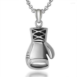 Pendant Necklaces Titanium Steel Jewellery Boxing Gloves Men's Personality Domineering Fist Necklace