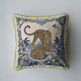 Throw Pillow Shell 45x45cm Decorative Floor Pillow for Couch Cushion Cover Pillowcase Tiger Porcelaine 18x18 Inch