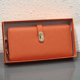 Wallets 2022 NEW Genuine Leather Designer Wallet Women Wallet Fashion Money Bag Cell Phone Pocket Ladies Luxury Long Purse G230327