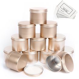 Liquid Soap Dispenser 12pcs 24pcs Pack 100ml Round Empty Aluminium Jar Tea Package Box Sundry Kitchen Seasoning Pot Gold Silver Black Containers 230327