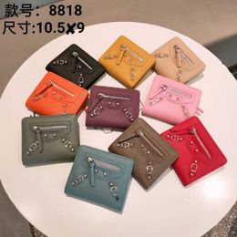 Wallets Luxury Designer Purse 100% Genuine Leather Wallets Purses Fashion Small Money Bag Hasp Design Purse Wallet Purses Handbags G230327