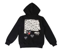 Designer Men's Hoodies Com Des Garcons PLAY Sweatshirt CDG Black Multiheart Zip Up Hoodie XL Brand Black New bt7