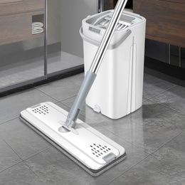 Mops 360° Rotatable Adjustable Cleaning Mop Cleaning With Bucket Floor Microfiber Stainless Steel House Accessories Cleaning Tools 230327