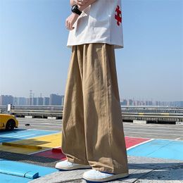 Men's Pants Harajuku Cotton Wide leg Oversize Pants Casual Pants Baggy Sweatpants Streetwear Long Pants For Men Straight Trousers 230327