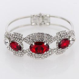 Bangle WB012 Women Fashion Red Rhinestones Bridal Jewellery