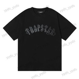 Men's T-Shirts Trapstar BARBED WIRE ARCH TEE letter-printed men's and women's round neck short sleeve T230327