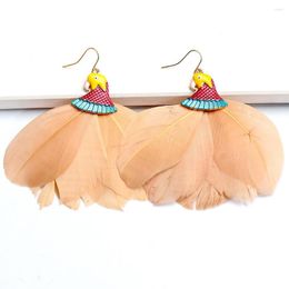 Dangle Earrings Animal Design Bird Tassel Earring Woman Boho Wholesale Colourful Statement Bohemian For Women 2023 Trend Ear Ring