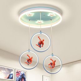 Pendant Lamps Room Chandelier Boy Bedroom Lights Nordic Cartoon Contemporary And Contracted The Led Lamp That Shield An EyePendant