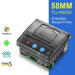 Mini 58mm Embedded Thermal Receipt Panel PrinterL&RS232 Interface Compatible QR203 Micro Module Ticket Barcode Impresora