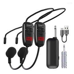 Microphones Head-wear UHF Wireless Microphone Headset Rechargeable For Voice Amplifying In Conference Teaching