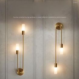 Wall Lamps Led Indoor Light Modern Stai Deco Sconce Livingroom Golden Luminaire
