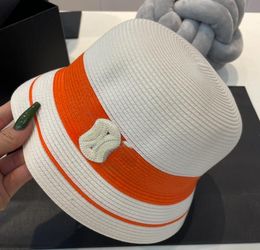 New Fashion Straw Hat Female Affordable Luxury Style Fashion Brand Sun-Shade Fisherman Hats Travel Foldable Sun-Proof Basin cap