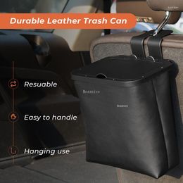Interior Accessories 1Pcs High Capacity Car Garbage Bag Collapsible Trash Bin Organizer With Lid Multipurpose Foldable