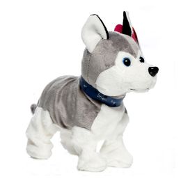 Electronic Plush Toys Walking Dog Cat Sound Control Robot s Cats Interactive Husky For Child 230327