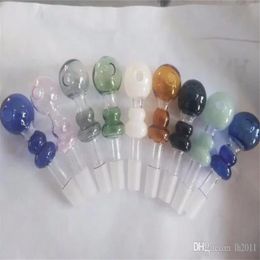 Hookahs Colour gourd glass pan Wholesale Glass bongs Oil Burner Glass Water Pipes Oil Rigs Smoking