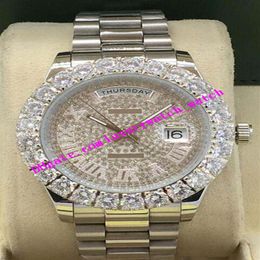 Factory s 3 Style 18K Yellow Gold Mens 43 5mm Diamond Watch Customised With Genuine Diamonds Roman Dial Automatic Fashion Men&294U