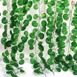 Decorative Flowers Artificial Plants Rattan Creeper Green Leaf Ivy Vine For Home Wedding Decor Wholesale DIY Hanging Garland Fake