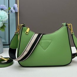 Lichee Pattern Shoulder Bag Handbags High Quality Women Crossbody Bags Gold Hardware Zipper Removable Letter Leather Webbing Strap Cell Phone Pocket Tote Purse