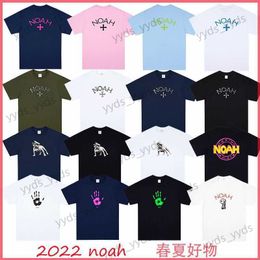 Men's T-Shirts NOAH Street Cotton Short Sleeve Men's Large Couple Loose Fit BF Style T-shirt INS Network Red Girl T230327