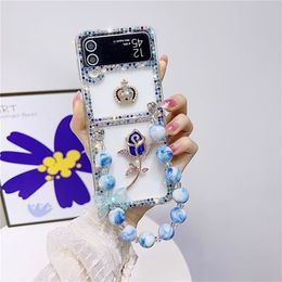 Luxury Classic Design Phone Cases For Samsung Z-Flip 3 4 Z-Flod 2 3 4 Galaxy S23 S22 Note 20 iPhone 14 14Pro 13 12 Pro Full Protection Case Rhinestone Cellphone Case