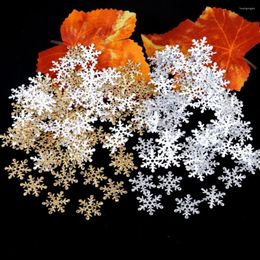 Christmas Decorations Snowflakes Confetti Xmas Tree Ornaments For Home Winter Party Wedding Cake Decor Supplies 2023