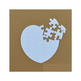 Sublimation Blanks Blank White Jigsaw Puzzles Paper Cardboard Mini Puzzle Mat For Kids Boys Girls Decoration Diy I Dhnl8