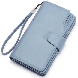 Wallets Wallet Women Leather Wallet Female Leisure Purse 3Fold Best Quality Women Long Coin Purse Many Card Wallets Carteira Feminina G230327