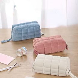 Pencil Bags Multifunctional Pillow Bag Large Capacity Small Qing Can Be Flat Makeup Storage Bag Pencil Bag Stationery Bag 230327