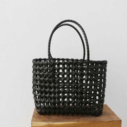 Strandtaschen Korean Ins Woven Basket Handbasket PP Kaufen Gemüse Damen Handtasche Tasche 230327