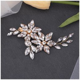 Headpieces Flower Hair Clip Headdress Exquisite Jewellery Crystal Pieces For Pography Halloween Role-Playing