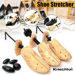 Storage Boxes Bins Shoe Stretcher Wooden s Tree Shaper Rack Pine Wood Adjustable Flats Pumps Boots Expander s For Man Women 230418