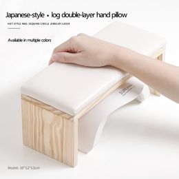 Hand Rests ANGNYA 1Pcs Original Wood Manicure Table Hand Rest Cushion for Arm Rest Manicure Salon Tool Arm Hand Palm Rest PU Leather Pillow 230325