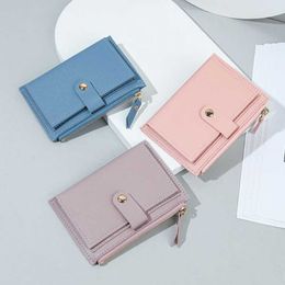 Wallets Women Short Wallet Fashion Simple PU Leather Small Purse Ladies Card Bag Women Clutch Bag Female Purse Money Clip Wallet G230327