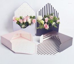 Gift Wrap 50pcs Mini Creative Paper Envelope Fold Flower Box Bouquet Floral Rose Packaging Wholesale