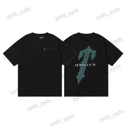 Men's T-Shirts Trapstar IRONGATE T HIGH FREQUENCY Large Letter T Print Double Yarn Short Sleeve T-Shirt T230327