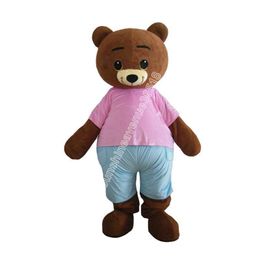 Hot Sales Cute Teddy Bear Mascot Costume Top Cartoon Anime theme character Carnival Unisex Adults Size Christmas Birthday Party Outdoor Outfit Suit