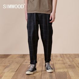 Men's Pants Spring Winter Plaid Pants Men Loose Tapered Ankle-Length Trousers Fashion Check Plus Size Hip Hop Streetwear 230327