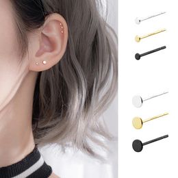 Stud Earrings Sterling Silver 1.5mm 3mm Round ShapeTiny Earring Fashion Small For Women 2pairs/packStud