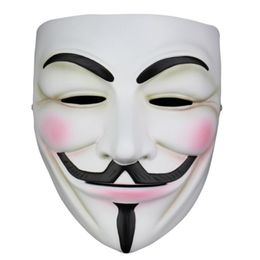 Party Masks High Quality Halloween Resin Mask Horror V for Vendetta Anonymous Guy Masquerade Mask Fancy Costume Cosplay Collect Party Props 230327