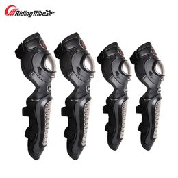 Knee Pads Elbow & Riding Tribe Stainless Steel Motorcycle Protective Pad Motocross Racing Body Protector Guards Lightweight HX-P15