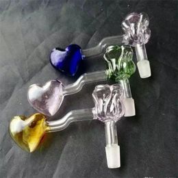 Hookahs Rose peach heart smoke pot , Wholesale Glass Bongs, Oil Burner Glass