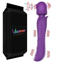 Vibrators Vasana 3 In 1 Clit Sucking AV Wand Dildo Vibrators Clit Flapping Stimulator Clitoris Sucker Massager for Nipple G-Spot Clitoral 230327