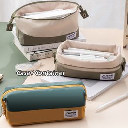 Pencil Bags Hit Colour Pencil Case Pen Bag Super Container Table Stationery Holder Portable Storage Pouch Office School A7165 230327