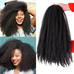 18Inches Marley Crochet Hair Extension 100% Kanekalon Fibre Afro Kinky Bulk Synthetic Hair For Braids